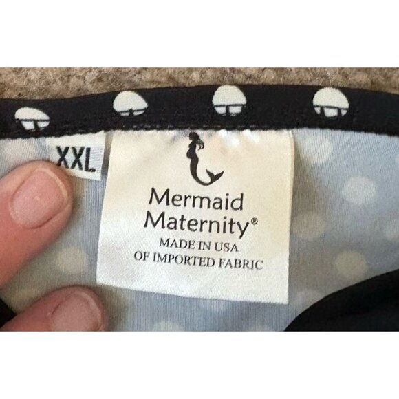 Mermaid Maternity Size 2X Polka Dot Tankini Swim Top Adjustable Straps - Picture 3 of 3